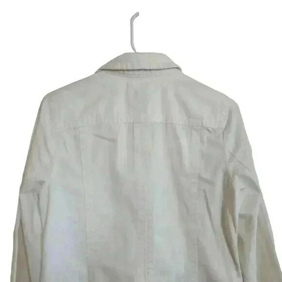 Eddie Bauer Women's Winter White Cotton Blazer Jacket NEW - Picture 9 of 11